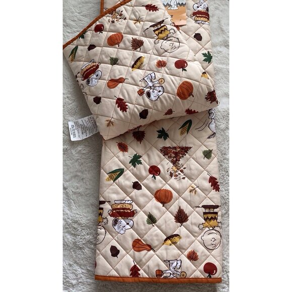 Peanuts Snoopy Charlie Brown Woodstock Autumn Fall Quilt Size TWIN 68’X86” NEW - Picture 13 of 16